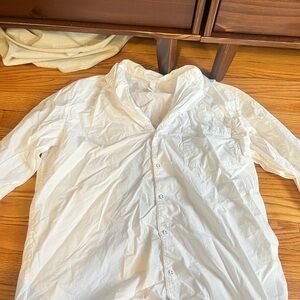 SKIMS White Cotton Button Down Shirt